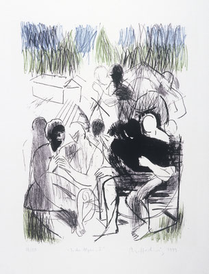 In den Alpen I, 1999, Lithographie, 64x48cm, Edition 20