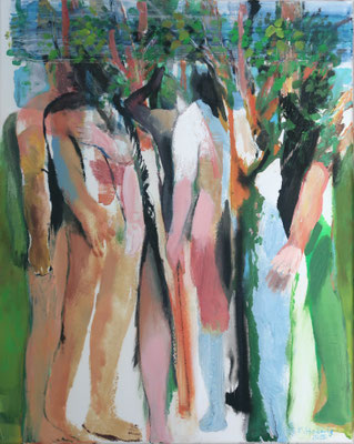 Garten 4, 2025, Acryl auf Leinwand, 50x40cm