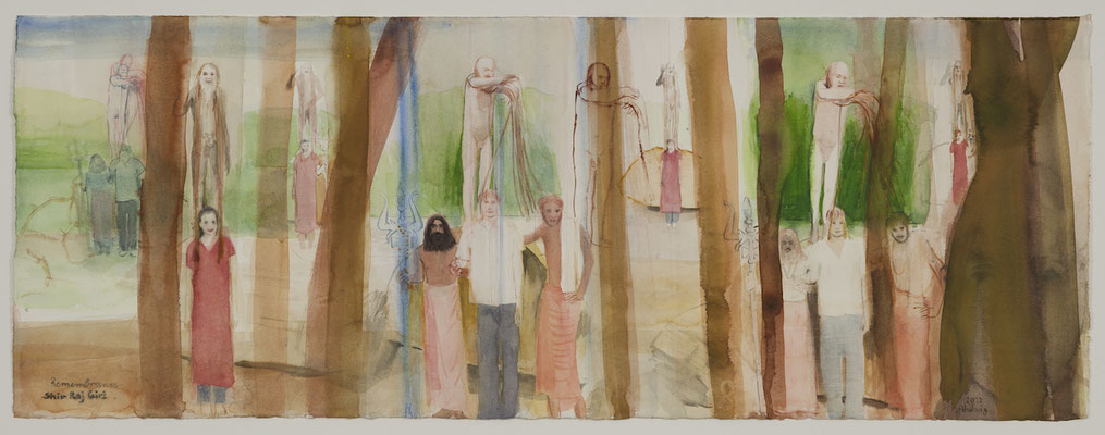 Remembrance Shiv Raj Giri, 2012,  Aquarell, 28,5x75cm