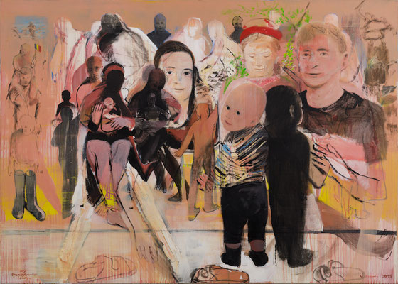 my transylvanian family, 2015, Acryl auf Leinwand, 100x140cm