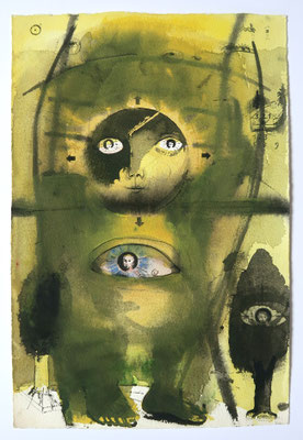 Aquarius, 1987, Aquarell, 28x19cm