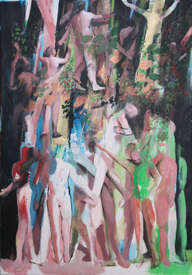 Garten, 2024, Acryl auf Leinwand, 100x70cm