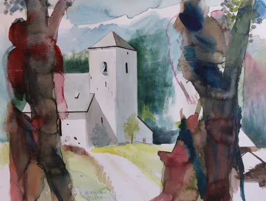 St. Nikolaus, Matrei, 2025, Aquarell, 31x41cm