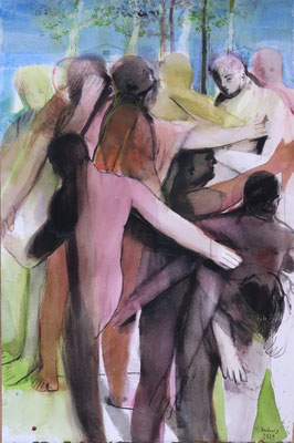 bodies 2, 2023, Aquarell, 56x38cm