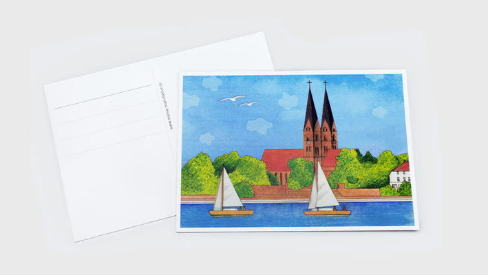 Postkarte Neuruppin Panorama