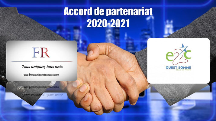03/11/20: Accord de partenariat entre notre plateforme "FR - Tous uniques, tous unis" et l'E2C - École de la 2ème Chance, antenne de Creil.