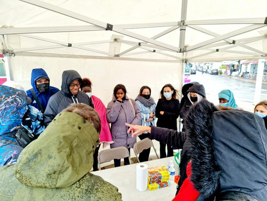 26/11/2021. À Creil. Avec l'équipe et les jeunes de l'E2C/Creil à la rencontre organisée par Cités/Lab (antenne de Nogent-sur-Oise) pour la proposition d'accompagnement à la création d'entreprise.