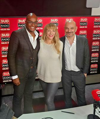 07/02/2025: À Boulogne, Sud Radio. Avec Judith Beller et Richard Malka, préparation de l'émission "C'est Excellent".