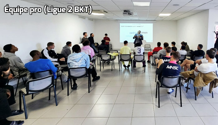 27/11/2025: À Montpellier ce jour, siège du Montpellier Herault Sport Club (club pro et centre de formation).  Interventions ce jour pour la LFP auprès de:  1- Le Top Management (Président, coach et équipes de management). 2- L'équipe professionnelle de Ligue 2 BKT. 3- Les clubs de supporters. 