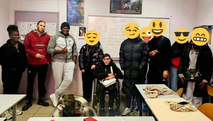 01/12/2025: À Marseille toute cette journée, École de la 2e Chance.  Double clôture de cycles dans les antennes du 9e arrondissement le matin (Romain Rolland) et du 15e l'après-midi (Saint-Louis).