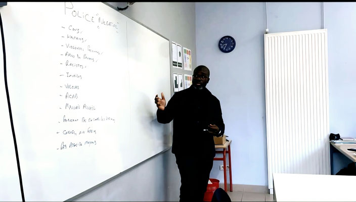 09/10/2025: À Beauquesne dans la Somme. Intervention auprès des jeunes de MFR Beauquesne, module FR "dialogue Police/Jeunesse" avec Abdoulaye Kanté. 