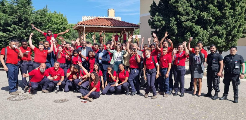 16/05/2022: À Marseille, centre ÉPIDE. Intervention débat avec les jeunes volontaires sur le dialogue Police/Jeunesse, les discriminations et les besoins de la jeunesse dans les qpv de Marseille. 