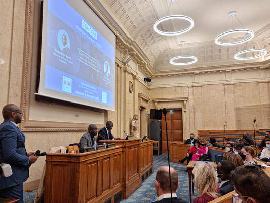 15/12/2021: Module FR "Dialogue Police / Population" à l'assemblée nationale avec le député de la 3e circonscription de la Seine-Saint-Denis, Patrice Anato et Abdoulaye Kanté.