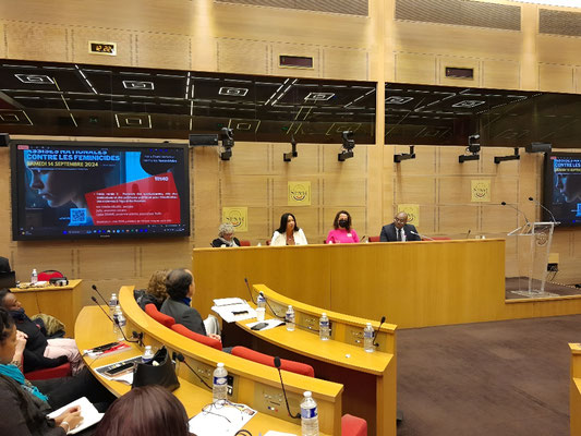 14/09/2024: À Paris, Palais du Luxembourg (Sénat). Participation de FR - Tous uniques, tous unis aux 3e Assises Nationales contre les Féminicides. Événement organisé par l'AFVF (Association des Familles de Victimes de Féminicides) en présence de Madame Élisabeth Moreno, ancienne Ministre déléguée à l'égalité Femmes/Hommes. 
