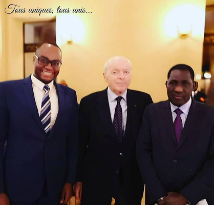 02/02/19: Abel Boyi avec messieurs Jacques Toubon, défenseur des droits et Sega Doucouré, président de CSD (Coopération-Solidarité-Développement) et candidat à l’élection législative dans la circonscription de Yélimané (Mali)