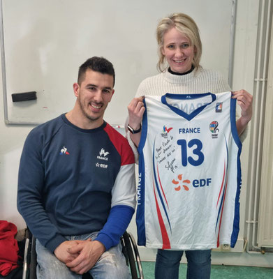 07/04/2022: À Creil. École de la 2ème chance. Intervention de Sofyane Mehiaoui, sportif de haut niveau, international français, président du Paris Basket Fauteuil.