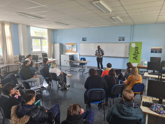 21/04/2022: Le Pont-de-Claix. Intervention d'Abel Boyi au centre Afpa, module FR "Théories du comportement".