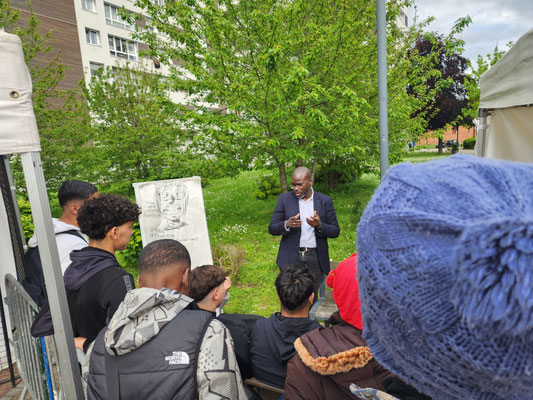 11/05/2023: À Taverny, intervention de Sarah Frikh, Abdoulaye Kanté et Abel Boyi dans le dispositif jeunesse "Ma Ville à Coeur".