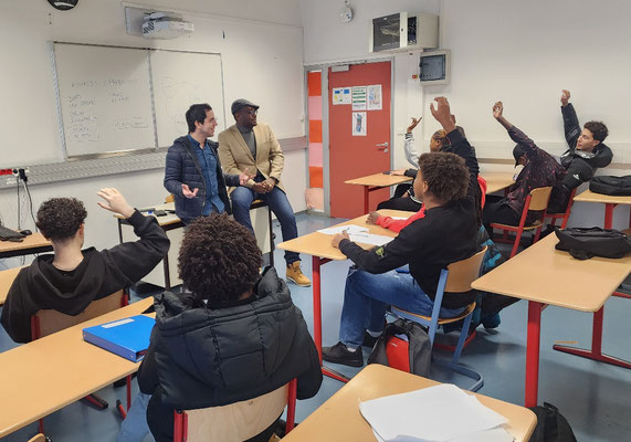 05/01/2024: À Montreuil, lycée Condorcet. Intervention de Guillaume Asskari. Module FR "Comprendre les médias en France".