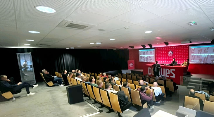10/09/2025: À Lille ce jour, domaine de Luchin, siège du Losc (club pro et centre de formation). Interventions ce jour pour la LFP (Ligue de Football Professionnel) auprès du Top Management et des supporters.   À la fin, un entretien chaleureux avec Olivier Létang, président du club👍🏾