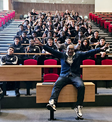 16/02/2026: À Amiens, centre de formation du Amiens Sporting Club.  Intervention auprès d'une 50taine de jeunes footballeurs (U15-U17-U19) du centre de formation. Lutte contre les discriminations. 