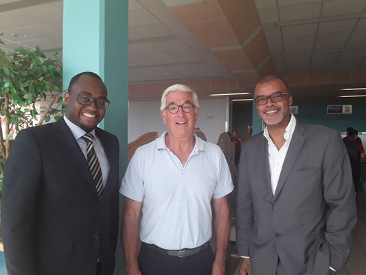 Avec monsieur Belin, directeur du centre EPIDE de Margny-lès-Compiègne et monsieur Daniel Robin, conseiller territorial Martinique venu spécialement nous soutenir pour l'occasion.