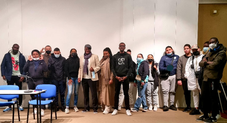 24/02/2022: À Meudon, centre Afpa. Intervention d'Éro Ngoubili et Abel Boyi sur les addictions auprès des jeunes de la Promo 16-18