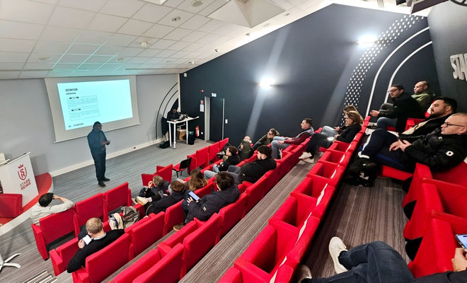 22/01/2026: À Reims, centre d'entraînement Raymond Koppa. Intervention pour la LFP auprès des responsables des groupes de supporters. Lutte contre les discriminations. 