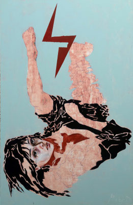 Angeli ribelli: Succubus, 2023, Mischtechnik auf Leinwand, 160 x 100 cm
