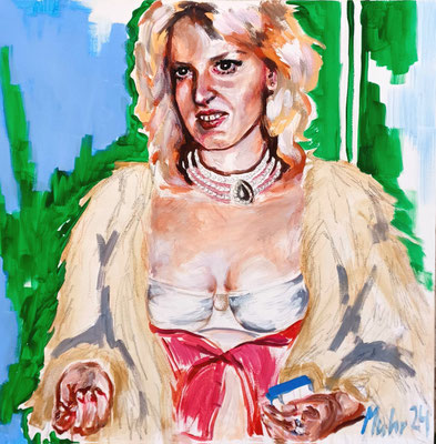 32nd of December, 2024, Mischtechnik auf Leinwand, 90 x 90 cm
