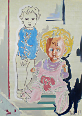 Rosemaries Baby, 2017, Mischtechnik auf Leinwand, 140 x 100 cm
