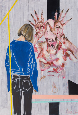 Sweet dreams, 2017, Mischtechnik auf Leinwand, 140 x 100 cm (Foto: Matthias Weich)