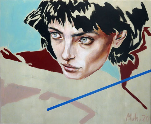 The Observer, 2020, Mischtechnik auf Leinwand, 100 x 120 cm