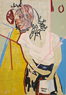 Melancholy Baby, 2017, Mischtechnik auf Leinwand, 140 x 100 cm