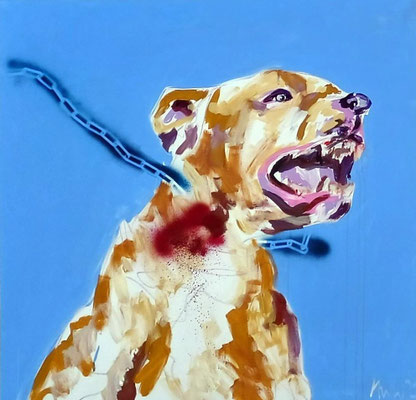 Come play with me pt. 3, 2023, Mischtechnik auf Leinwand, 100 x 100 cm