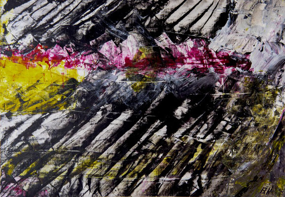APOKALYPSE: 30x40cm // Acryl auf Papier - auf  KAPA fix aufgezogen, 2016 - VERKAUFT