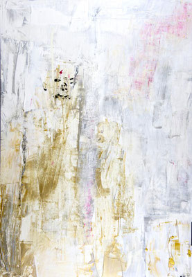 IN VERBINDUNG BLEIBEN I: 60x40cm //  Acryl auf Papier - auf  KAPA fix aufgezogen, 2014 - VERKAUFT