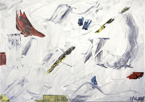FLYING OBJECT I: 50x70x2cm // Acryl auf Leinwand, 2016