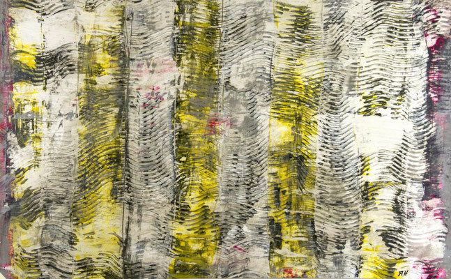 BIRKENWALD III: 57x38cm,  Acryl auf Papier - auf KAPA fix aufgezogen, 2012 