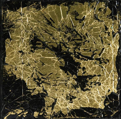 BLACK GLAMOUR Serie 2-I: 20x20x2cm, Mischtechnik auf Leinwand, 2022