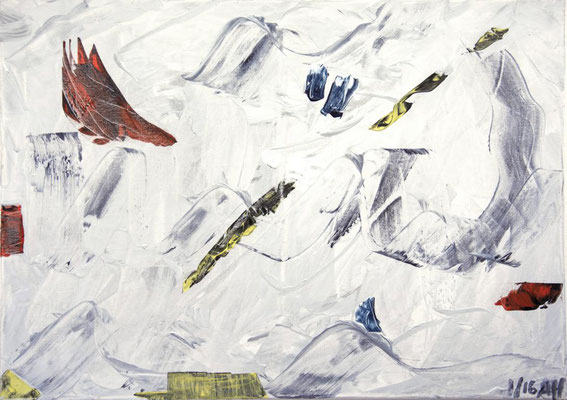 Flying Objects : 70x50 : Acryl auf Leinwand, 2016