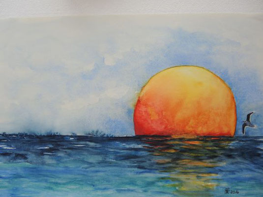 Sonnenuntergang 1 - 31x48 cm