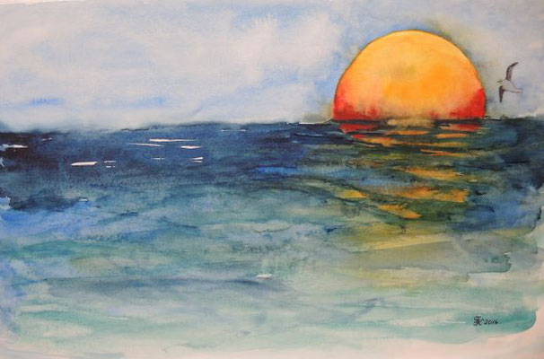 Sonnenuntergang 2 - 31x48 cm