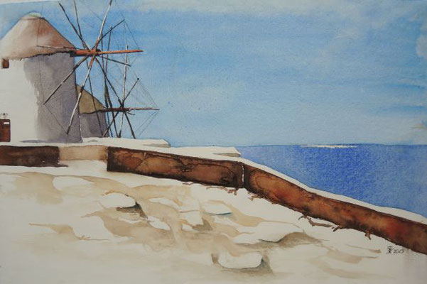Windmühle - 31,5x48 cm