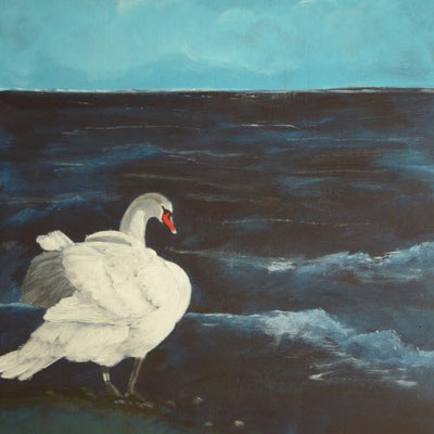 Schwan - 40x40 cm