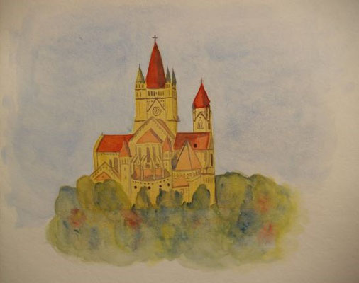 Wien Franz von Assisi Kirche - 30x40 cm