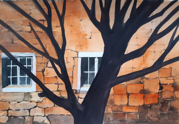Hausfassade - 38x56 cm
