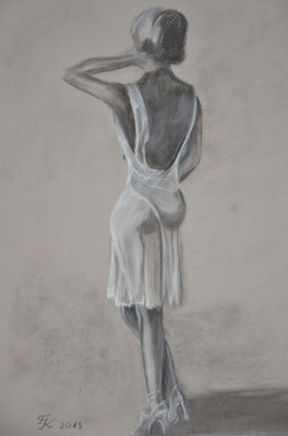 Dame der 60er - 30x40 cm