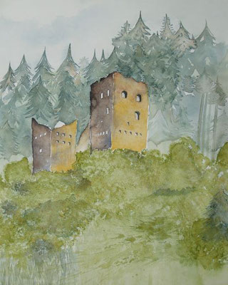Friesach Turm - 31,5x41,5 cm