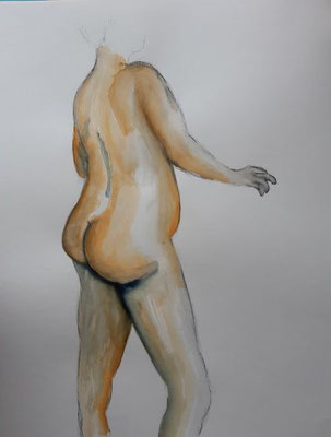 Frau Seitenansicht - 50x65 cm